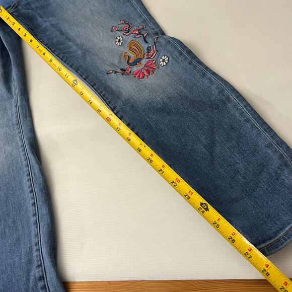 Johnny Was Mid Rise Skinny Jeans Embroidered Women Size 31 - Picture 5 of 12